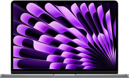Ноутбук Apple Macbook Air 13" (M3, 8C CPU/8C GPU, 2024), 8 ГБ, 512 ГБ SSD, MRXP3, серый космос
