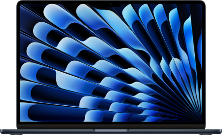 Ноутбук Apple Macbook Air 15" (M3, 8C CPU/10C GPU, 2024), 16 ГБ, 256 ГБ SSD, MC9G4, темная ночь